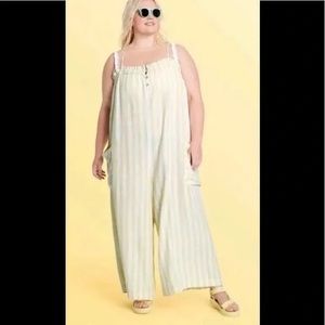 Stoney Clover Ln. x Target Yellow Stripe Linen Jumpsuit/Romper